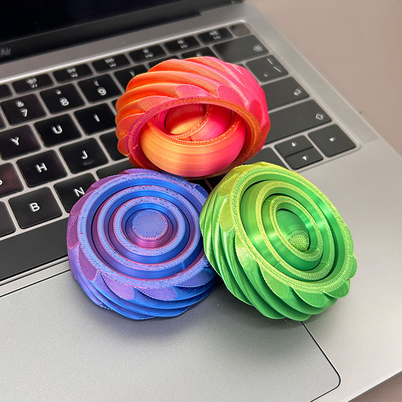 3d process printed rotating gyroscope, a stress-relieving 3D toy for children and students, a must-play tool for adults, and an educational tool Specification image