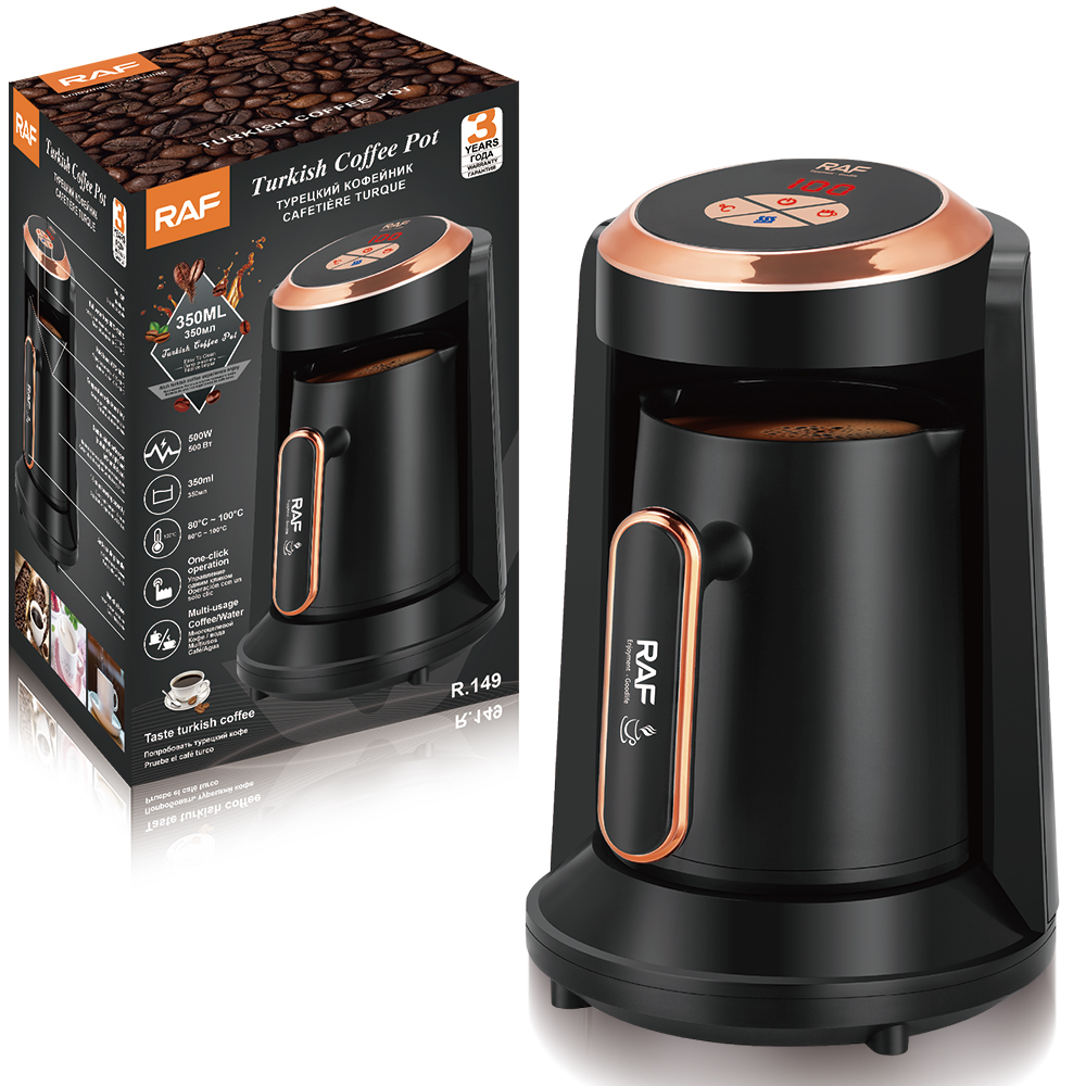 RAF European standard cross-border Turkish coffee pot, high-temperature resistant hot water kettle for brewing coffee, visual one-click operation coffee machine pic 4