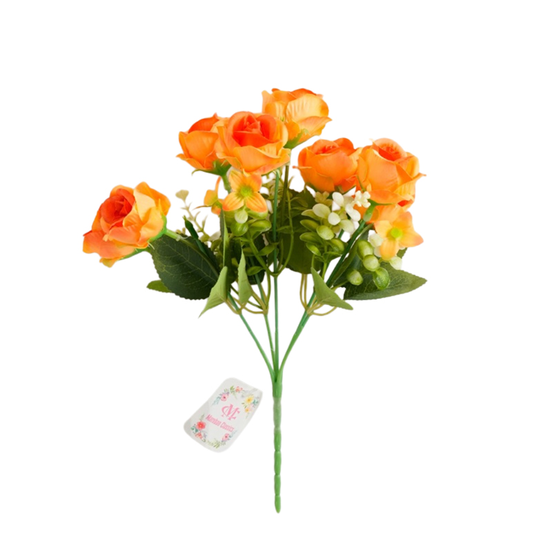 5-pronged mini rose bouquets, wedding hotel decoration, flower arrangement, home decoration, artificial flowers, waterfall artificial flowers, wedding artificial plant walls details Picture