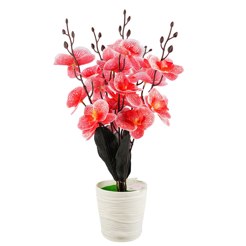🦋 orquídeas phalaenopsis maceta 🦋 simulación de flores flores maceta dormitorio sala de estar maceta gabinete de vino mesa de sobremesa mesa de café arte floral decoración pendulo flores detail image 3