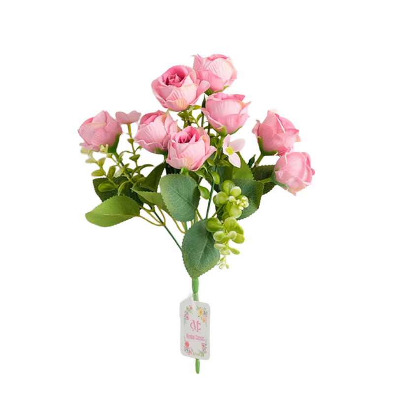 5-pronged mini rose bouquets, wedding hotel decoration, flower arrangement, home decoration, artificial flowers, waterfall artificial flowers, wedding artificial plant walls detail image 3