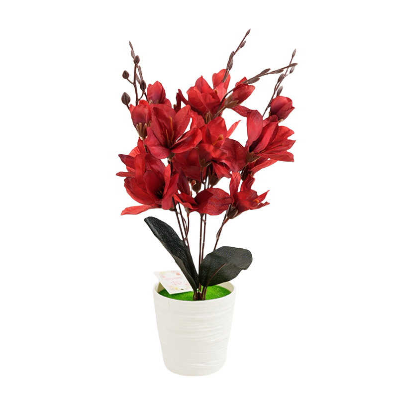 Artificial flower decorative items, magnolia flower set, silk flower vase, artificial flower home decoration, elegant living room Application Scenario