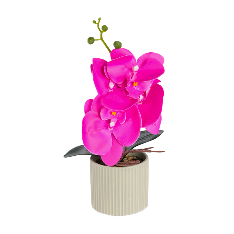 New ceramic Phalaenopsis, artificial Phalaenopsis potted plants, home living room, office decoration potted plants, photography artificial bonsai, green plant bonsai detail image 4