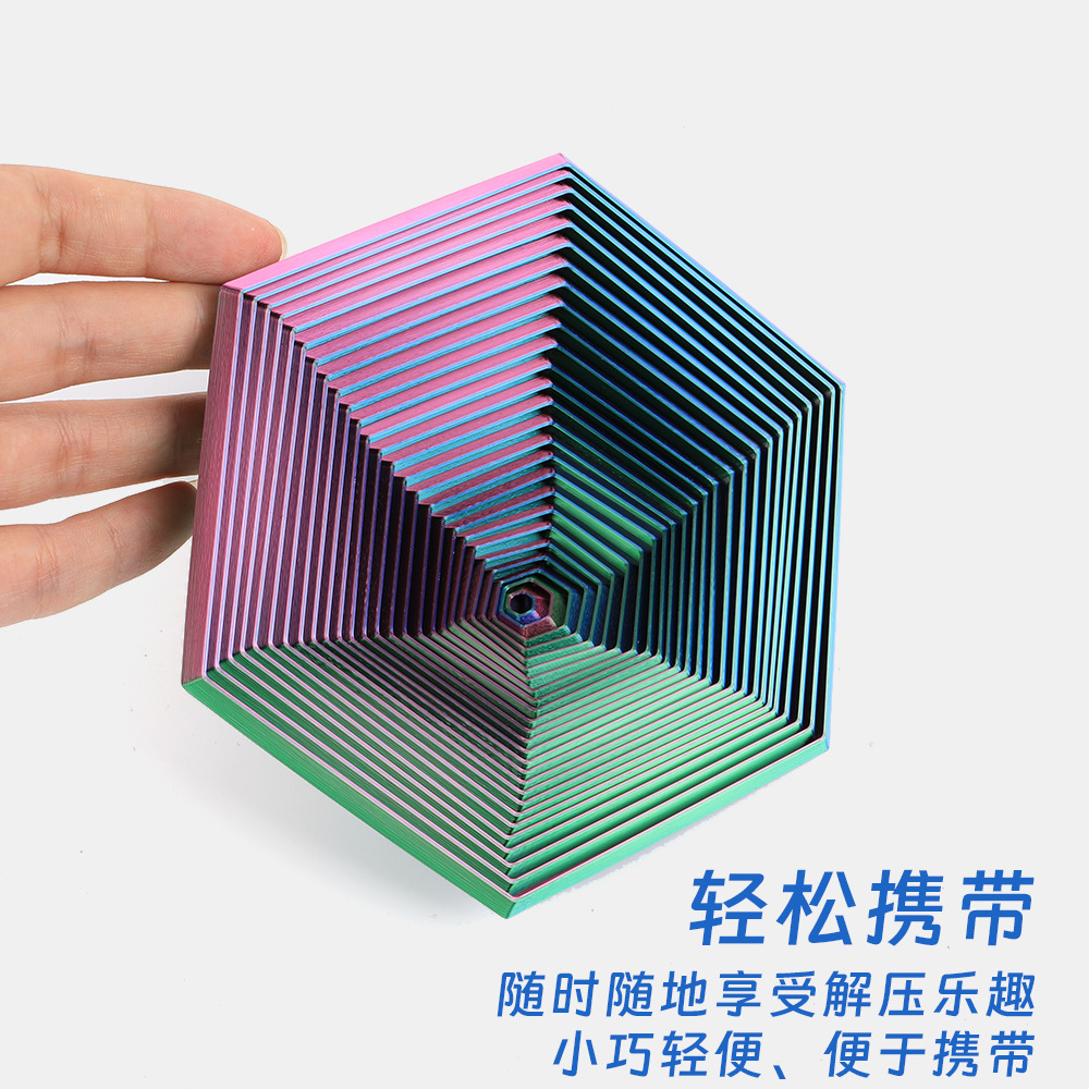 The cross-border 3D printed Fractal Fidget Hexagon toy is a stress-relieving gadget that can relieve irritability in hexagons Specification image