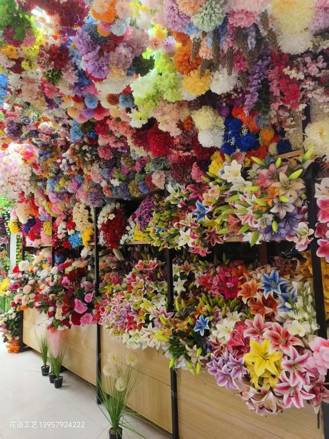 Artificial lily of the valley, artificial flower, suspended ceiling flower vine, indoor wedding decoration vine, plastic vine plant, artificial lily of the valley, hanging wind chime flower, long branch artificial flower, silk flower, hanging flower vine, wedding hall decoration flower, photo props detail image 11