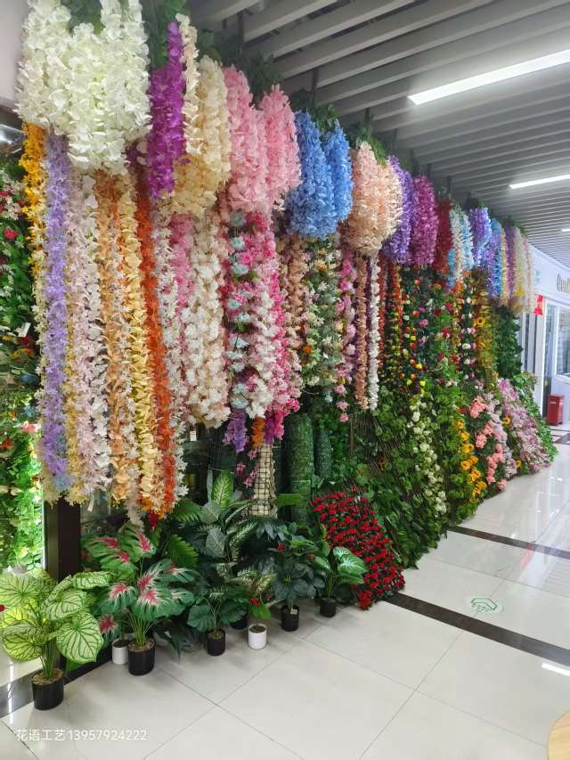Artificial flower rattan decoration sunflower vine artificial flower wedding cherry blossom artificial flower air conditioning pipe ceiling winding and blocking vine artificial flower wedding artificial plant wall detail image 5