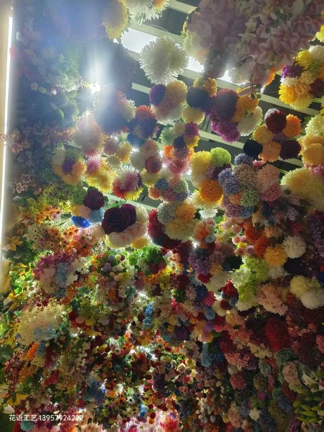 Artificial flower rattan decorative flower rattan, artificial flower wedding cherry blossom artificial flower, air conditioning pipe ceiling winding and blocking rattan artificial flower, wedding artificial plant wall artificial flower waterfall detail image 20