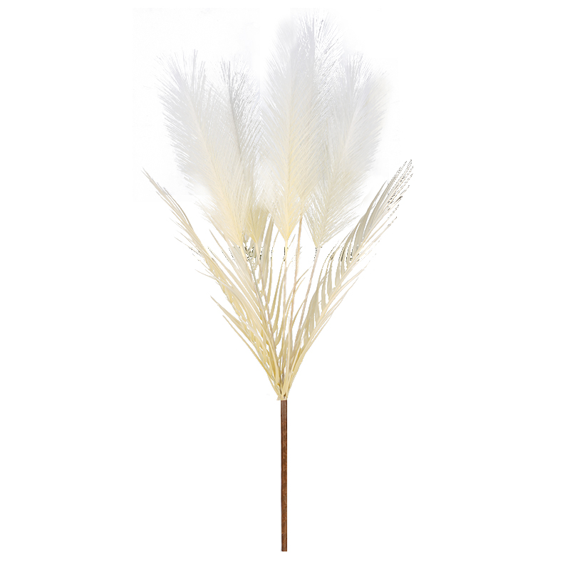 Internet-famous fireworks, single faux silk fabric, reed foxtail grass, home decoration, living room, wedding, multi-color reed artificial flowers, artificial flowers, waterfall artificial flowers, wedding Specification image