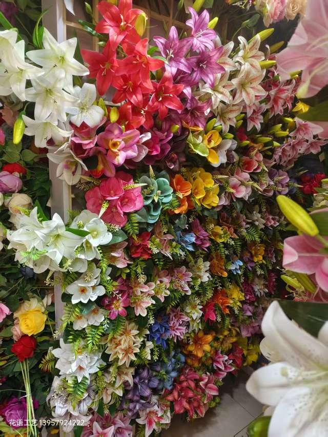 Artificial flower walls, flower fences, fences, garden courtyards, plant railings, wedding decoration, simple rose walls, artificial flowers, wedding artificial flowers, waterfalls, artificial plant walls, artificial flowers detail image 16