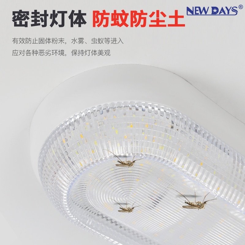 NEWDAYS brand cross-border new LED moisture-proof lamps, indoor and outdoor corridor wall lamps, night lights, waterproof high-brightness ceiling lamps, energy-saving lighting outdoor floodlights Application Scenario
