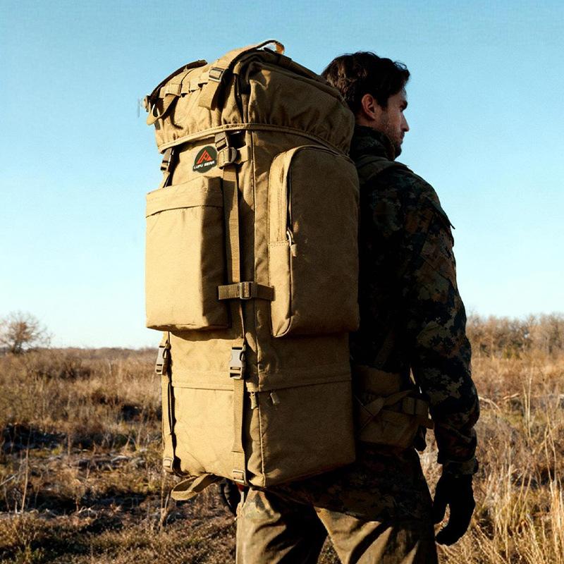 Yitu Cross-border's new 100L large-capacity outdoor hiking backpack, camouflage tactical backpack, and multi-functional hiking sports backpack