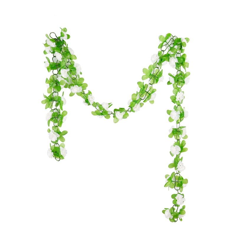 Carnation vine decoration, vine entwined artificial flower hanging pipe, wall hanging, indoor green plant, long strip flower, living room wisteria flower, vine weaving, hotel decoration Application Scenario
