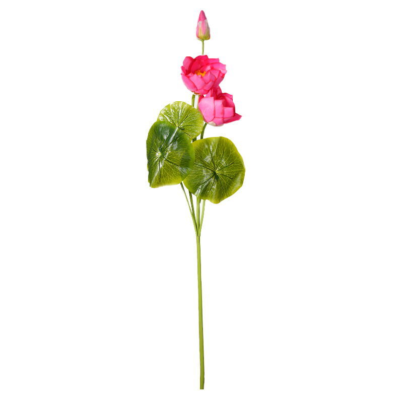 Chinese-style artificial lotus, artificial flower, silk flower, lotus, Buddha hall flower table, home decoration, plastic ornaments, living room ornaments, artificial flowers, wedding artificial plant wall, artificial flower waterfall detail image 4