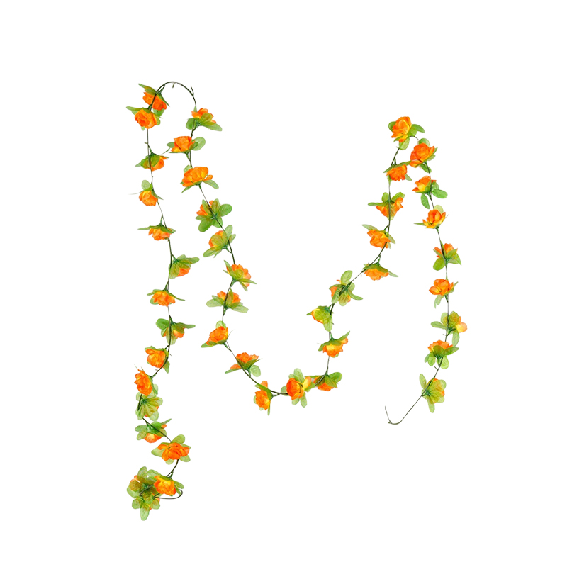 Apple flower strips, rattan strips, decorative vines, artificial flowers, hanging pipes, wall hanging, indoor green plants, long strip flowers, living room wisteria flowers, artificial flowers, rattan strips, rattan weaving detail image 2