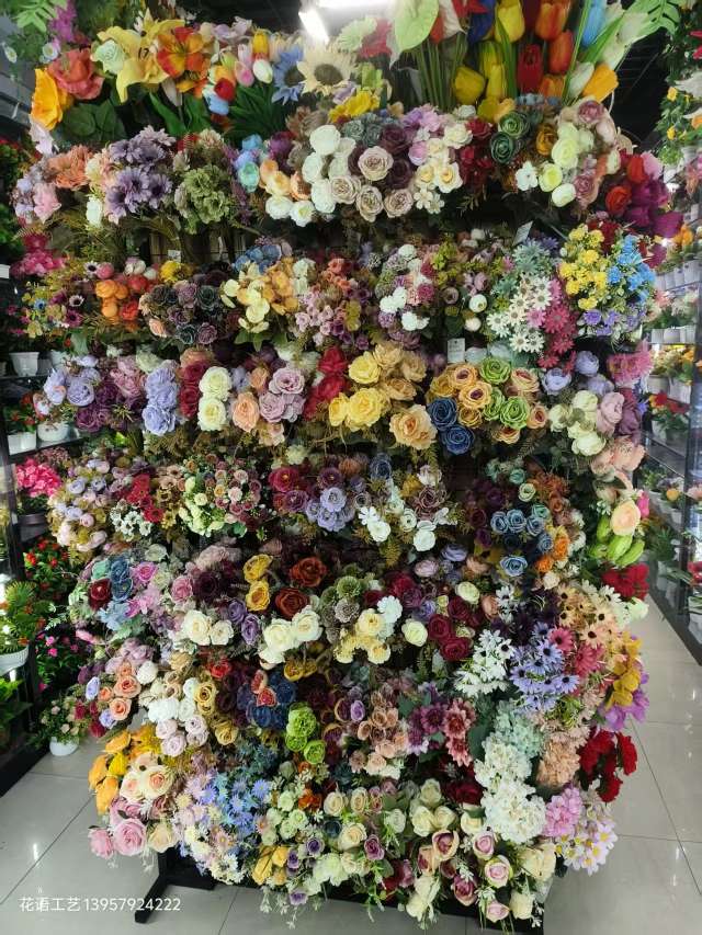 Carnation vine decoration, vine entwined artificial flower hanging pipe, wall hanging, indoor green plant, long strip flower, living room wisteria flower, vine weaving, hotel decoration detail image 18