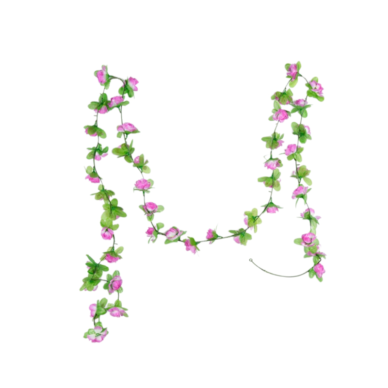 Apple flower strips, rattan strips, decorative vines, artificial flowers, hanging pipes, wall hanging, indoor green plants, long strip flowers, living room wisteria flowers, artificial flowers, rattan strips, rattan weaving detail image 3