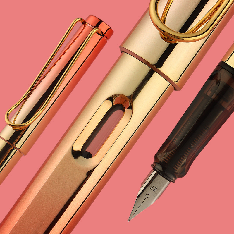 Factory shipment of Weizhuang Xuancai fountain pens, student fountain pens, upright writing practice ink, water-ink bag dual-purpose fountain pens wholesale Specification image