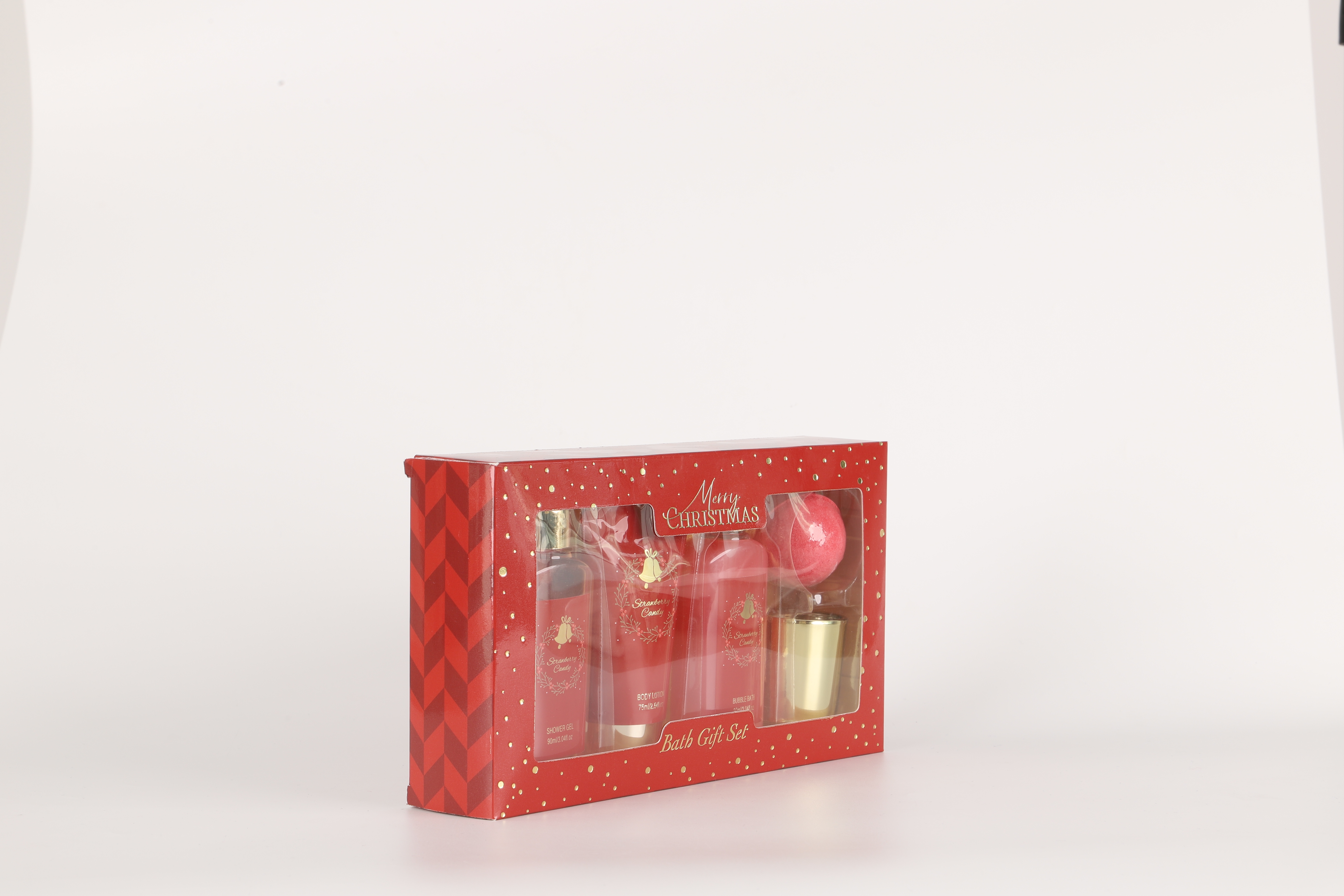 Bathroom gift set, multi-functional bathroom supplies set, bubble body wash, body lotion, scented candles, explosive salt, excellent gift items, Christmas-themed gift box, home bathroom gift box Application Scenario