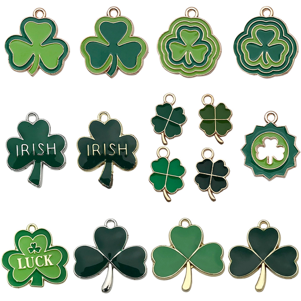 Irish clover DIY jewelry accessories, clover hats, Beer festival necklaces, pendants, keychains, small pendants Item Picture