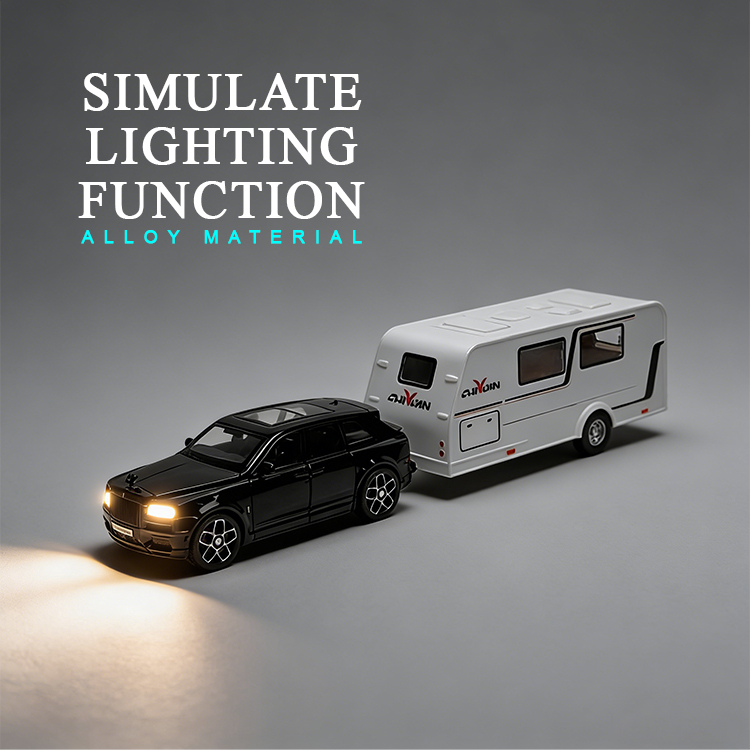 1:32 Rolls-Royce Cullinan trailer RV alloy model Rebound Sound and Light Effect Trendy Art Desktop Decoration Complaint price: ¥48.20 - ¥50.40, starting from 36 pieces pic 5