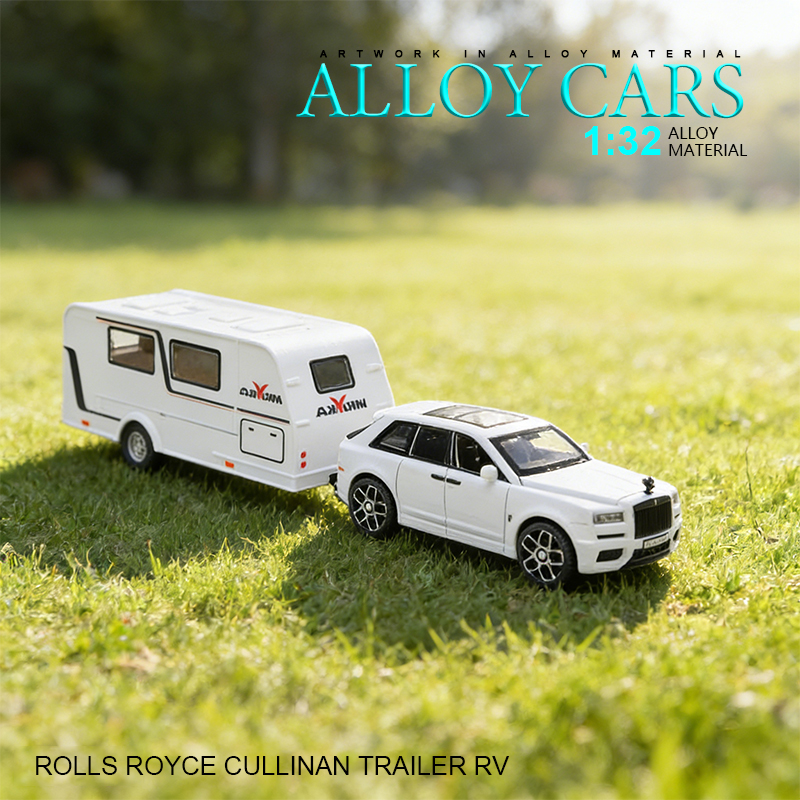 1:32 Rolls-Royce Cullinan trailer RV alloy model Rebound Sound and Light Effect Trendy Art Desktop Decoration Complaint price: ¥48.20 - ¥50.40, starting from 36 pieces details Picture