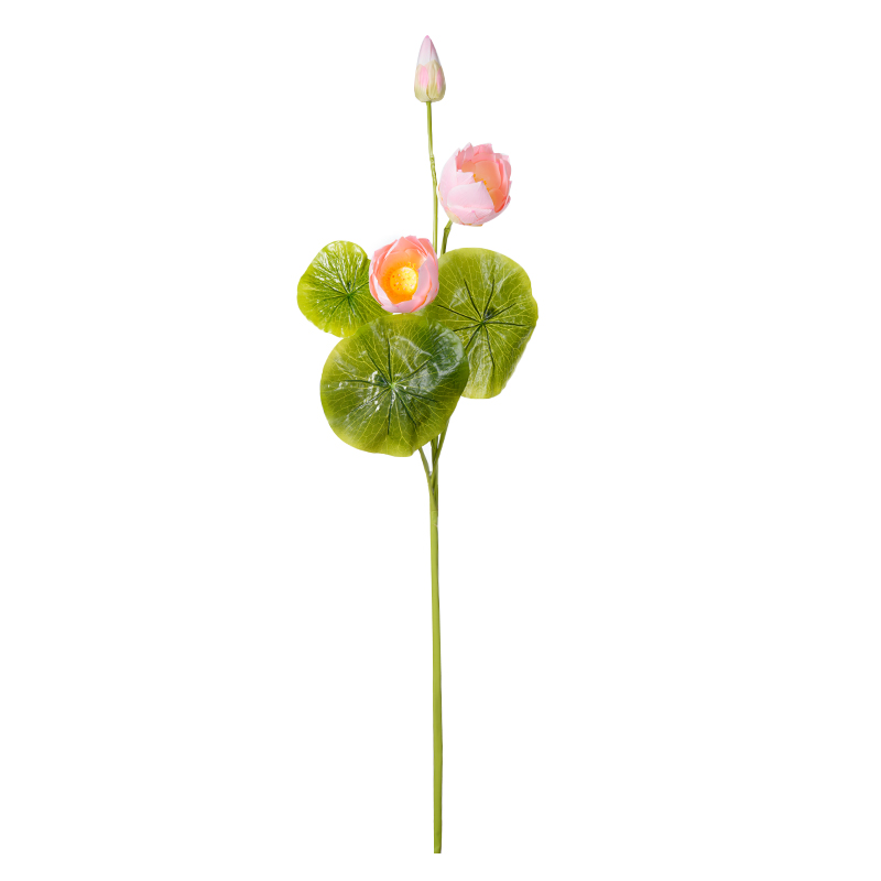 Chinese-style artificial lotus, artificial flower, silk flower, lotus, Buddha hall flower table, home decoration, plastic ornaments, living room ornaments, artificial flowers, wedding artificial plant wall, artificial flower waterfall detail image 5