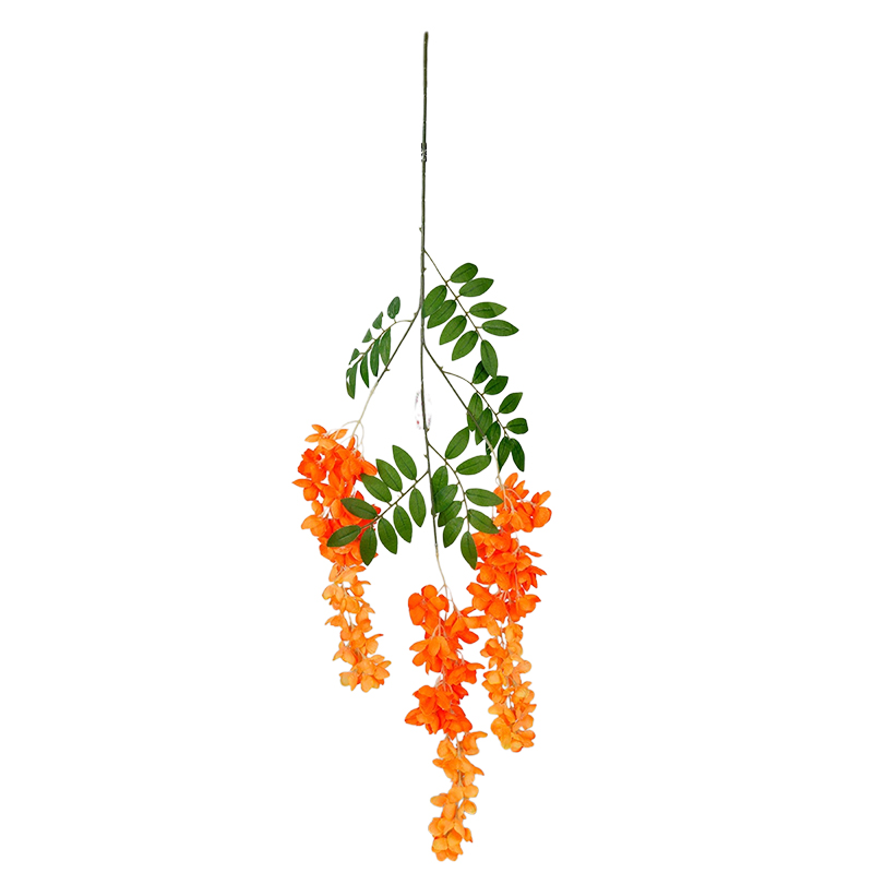 Artificial lily of the valley, artificial flower, suspended ceiling flower vine, indoor wedding decoration vine, plastic vine plant, artificial lily of the valley, hanging wind chime flower, long branch artificial flower, silk flower, hanging flower vine, wedding hall decoration flower, photo props detail image 2
