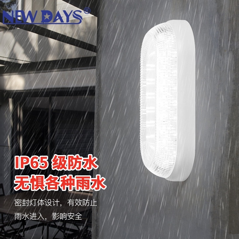 NEWDAYS brand cross-border new LED moisture-proof lamps, indoor and outdoor corridor wall lamps, night lights, waterproof high-brightness ceiling lamps, energy-saving lighting outdoor floodlights details Picture