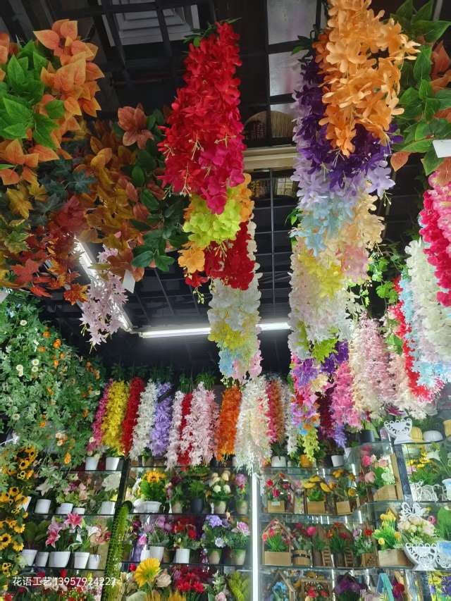 Artificial flower vine decoration, apple flower vine artificial flower, wedding cherry blossom artificial flower, air conditioning pipe ceiling winding and shielding vine artificial flower, waterfall artificial flower, wedding artificial plant wall artificial flower detail image 7
