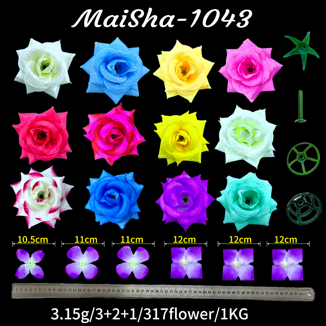 Semi-finished artificial flower pieces, artificial rose, anti-real four-edge rolled rose flower pieces Application Scenario