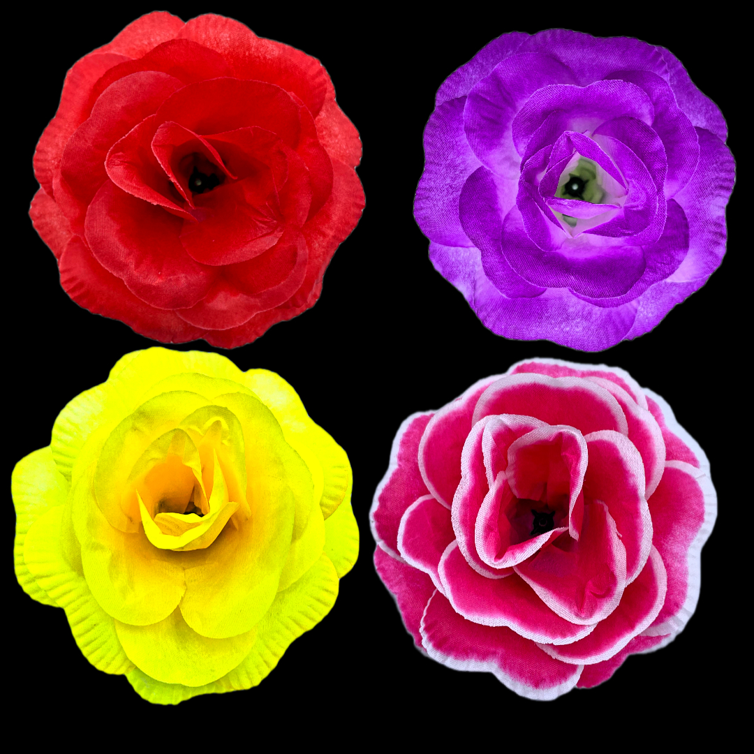 The semi-finished product of the artificial artificial flower sheet, the rose, and the tea rose flower in the realistic flower arrangement Item Picture