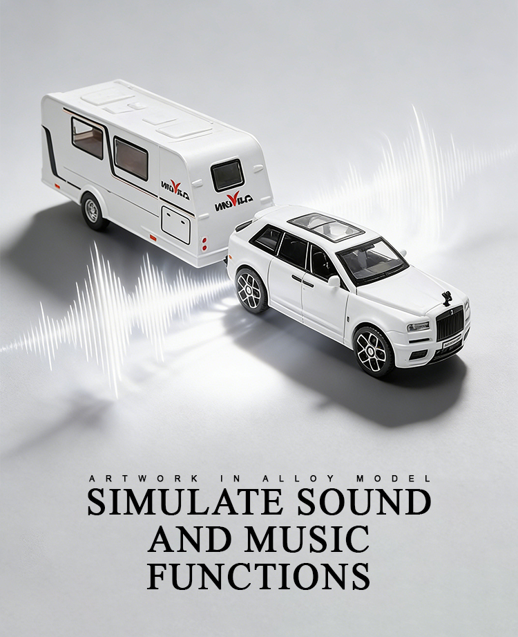 1:32 Rolls-Royce Cullinan trailer RV alloy model Rebound Sound and Light Effect Trendy Art Desktop Decoration Complaint price: ¥48.20 - ¥50.40, starting from 36 pieces pic 6