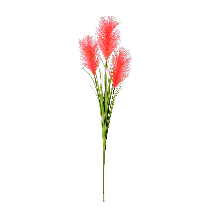 Artificial dried flower reed potted plant arrangement, artificial flower reed ornaments, Nordic ins style artificial flowers and grass wedding decoration, home ornaments, artificial flower waterfall details Picture