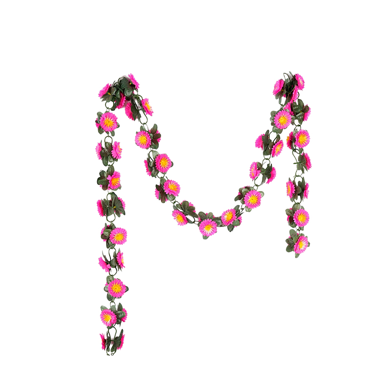 Chrysanthemum chain, wicker decoration, wicker entanglement, artificial flower hanging pipe, wall hanging, indoor green plant, long strip flower, living room wisteria flower, wicker weaving artificial flower Specification image