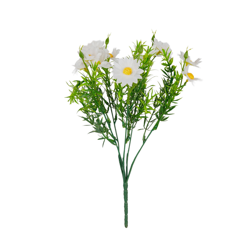 Daisies, artificial flowers, artificial flowers, single green plants, photo props, bedroom and living room table ornaments, decorative small ornaments, artificial plants, wall artificial flowers, wedding artificial flowers details Picture