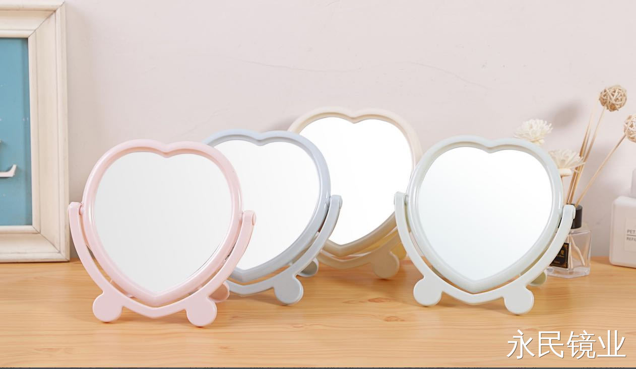 【永民镜业】075小号心形梳妆镜 工厂直销出口外贸