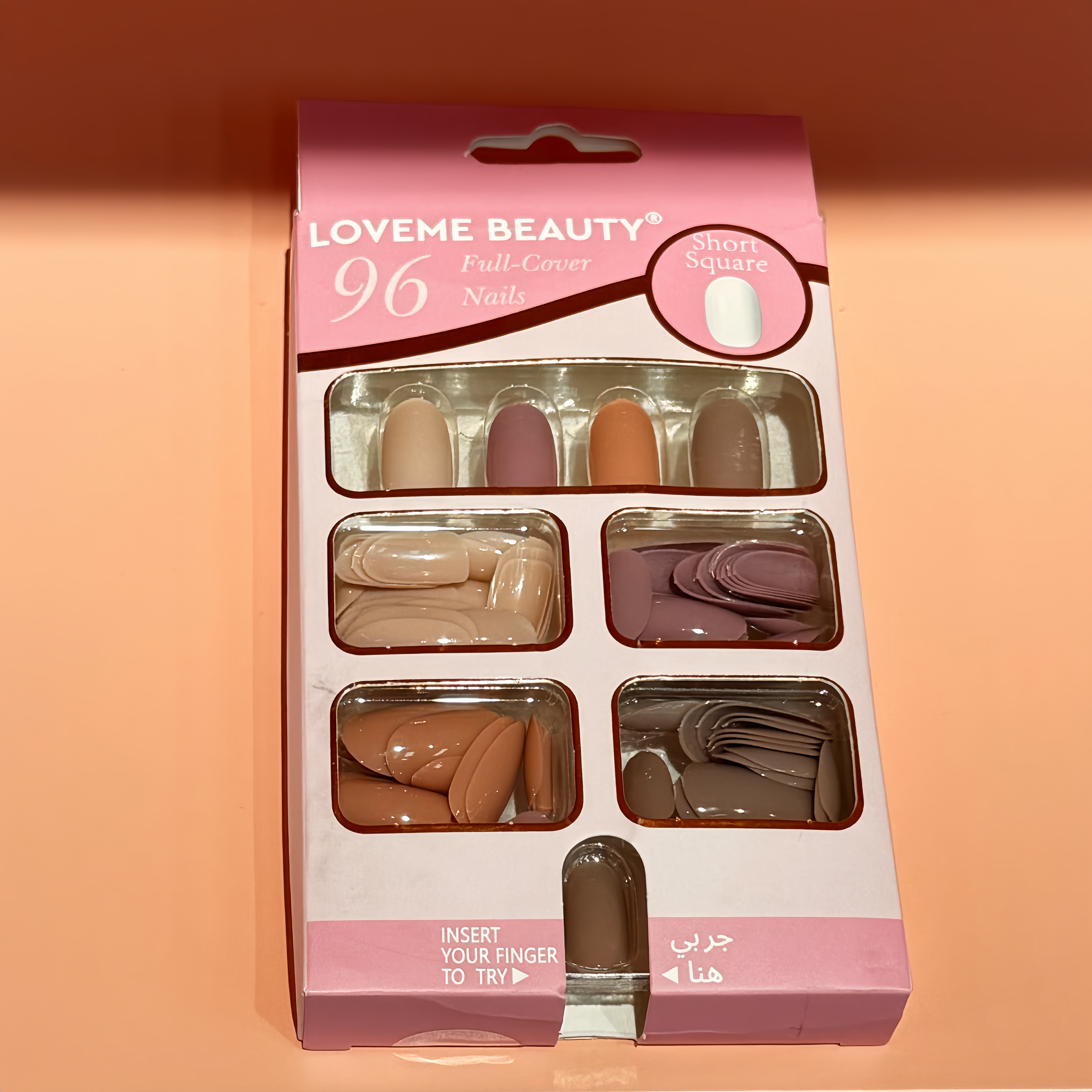 Custom Short Square Full-Cover Nails - Loveme Beauty 穿戴式美甲甲片