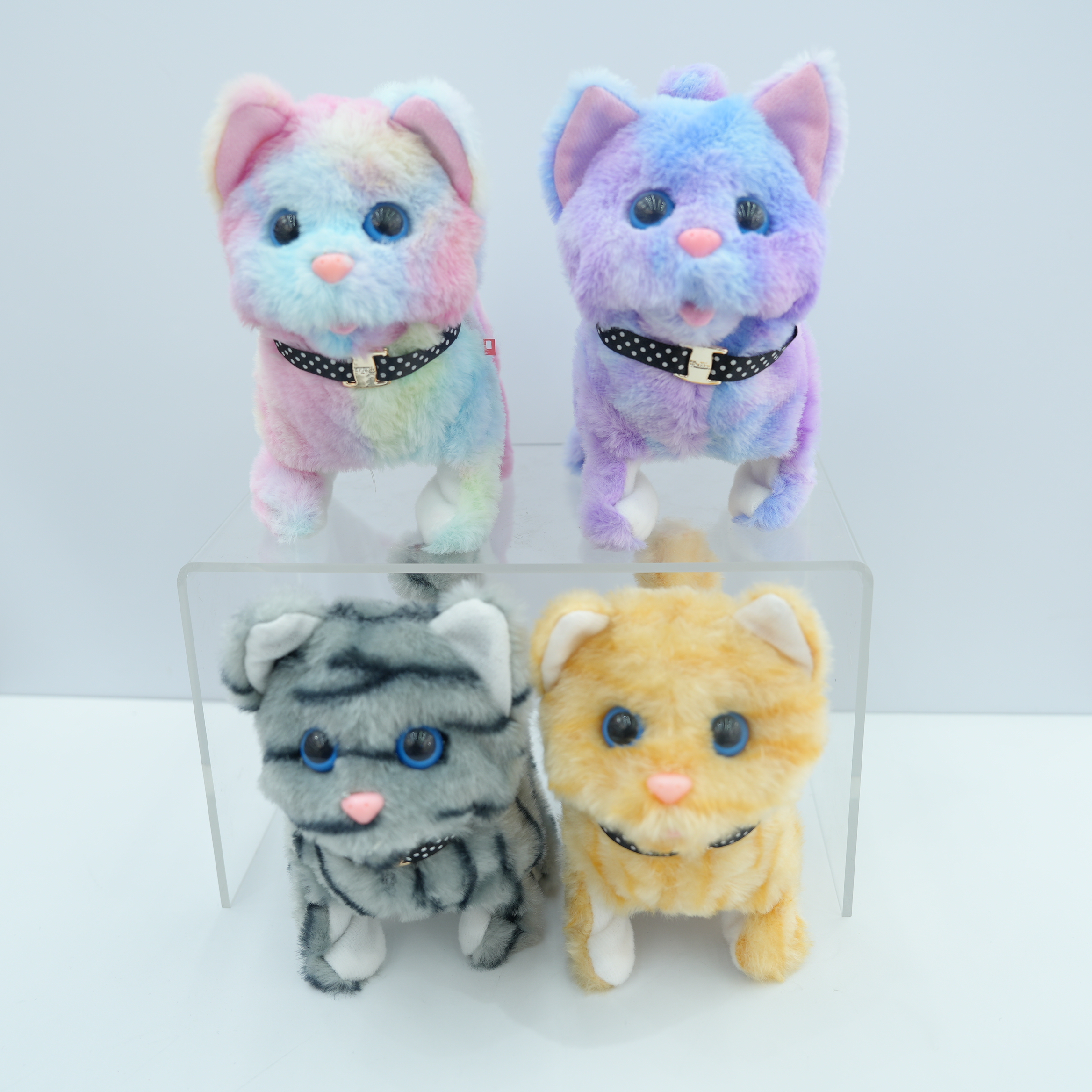 电动毛绒玩具仿真动物小猫跨境爆款儿童玩具玩偶会走会叫会摇尾巴电子宠物小猫咪外贸玩具