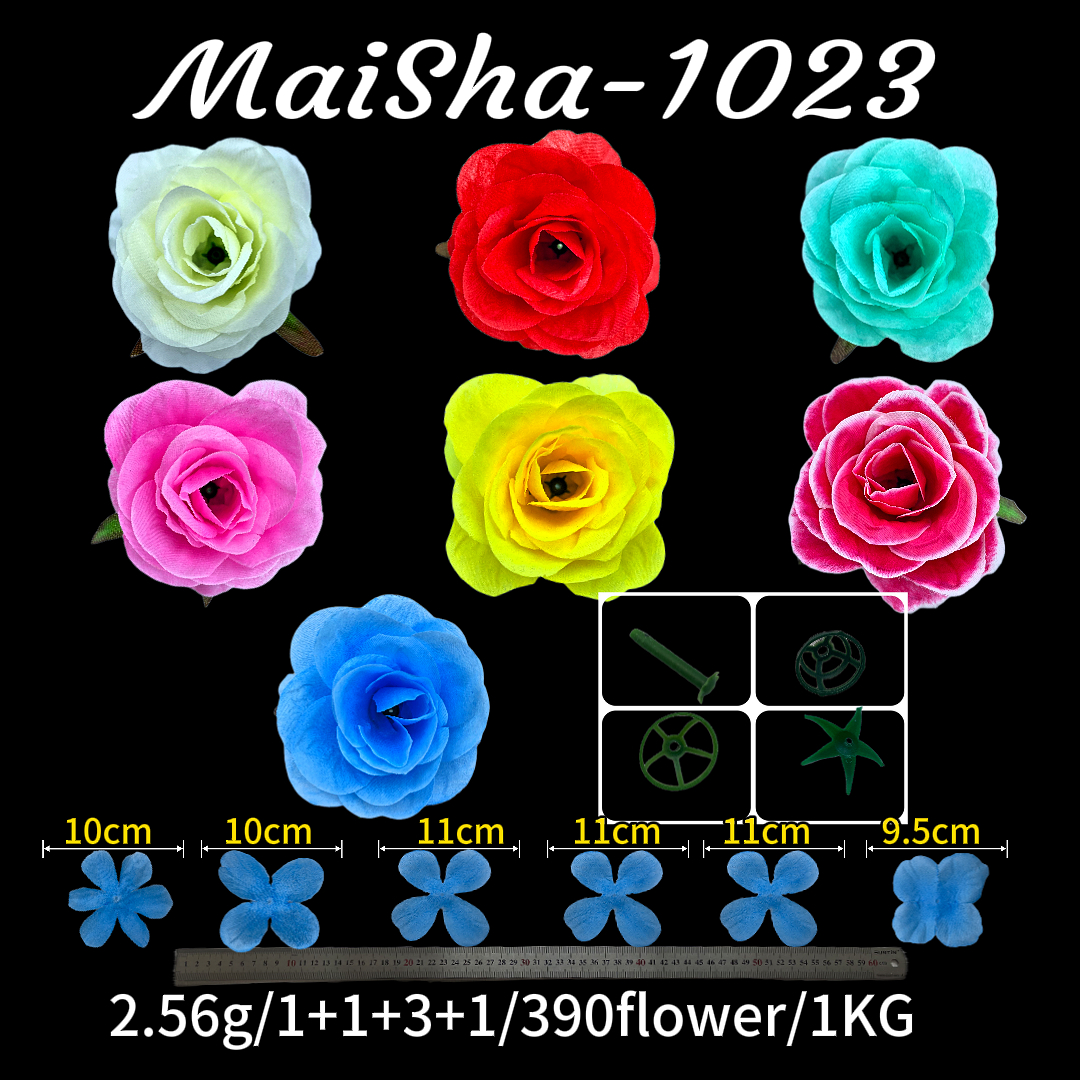 Weighing flower slices, artificial flower slices, semi-finished artificial flowers, rose matcha rose, and real flower arrangements details Picture