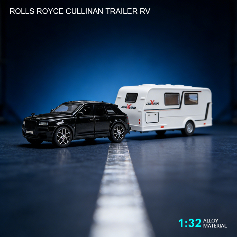 1:32 Rolls-Royce Cullinan trailer RV alloy model Rebound Sound and Light Effect Trendy Art Desktop Decoration Complaint price: ¥48.20 - ¥50.40, starting from 36 pieces Application Scenario