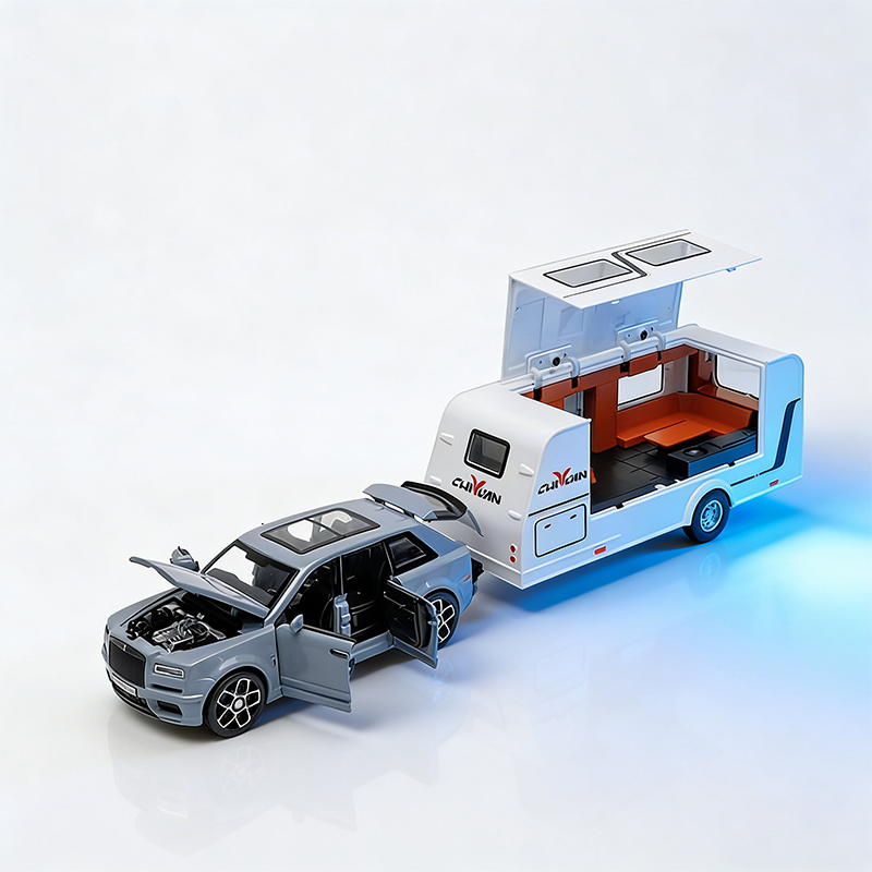 1:32 Rolls-Royce Cullinan trailer RV alloy model Rebound Sound and Light Effect Trendy Art Desktop Decoration Complaint price: ¥48.20 - ¥50.40, starting from 36 pieces Item Picture