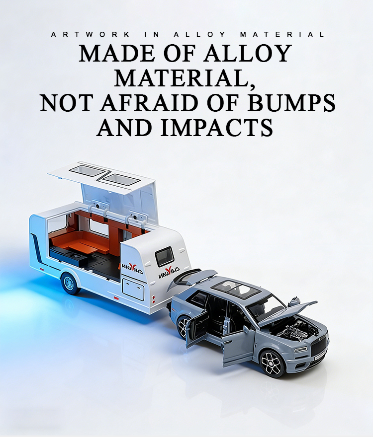1:32 Rolls-Royce Cullinan trailer RV alloy model Rebound Sound and Light Effect Trendy Art Desktop Decoration Complaint price: ¥48.20 - ¥50.40, starting from 36 pieces pic 4