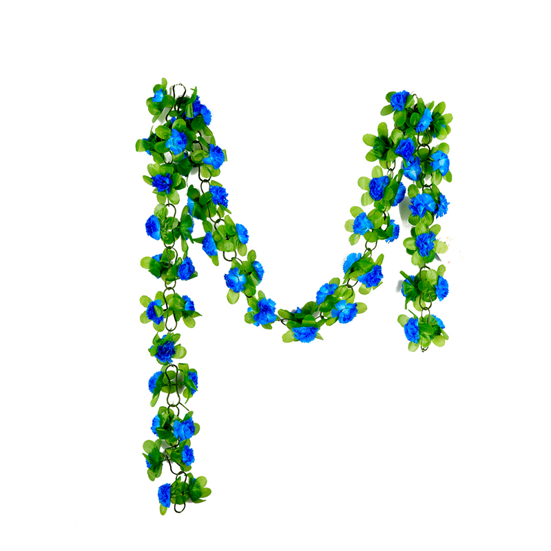 Carnation vine decoration, vine entwined artificial flower hanging pipe, wall hanging, indoor green plant, long strip flower, living room wisteria flower, vine weaving, hotel decoration detail image 3