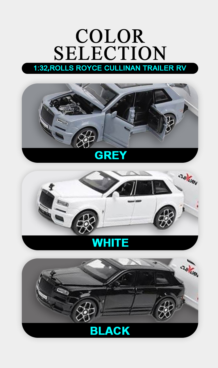 1:32 Rolls-Royce Cullinan trailer RV alloy model Rebound Sound and Light Effect Trendy Art Desktop Decoration Complaint price: ¥48.20 - ¥50.40, starting from 36 pieces pic 7