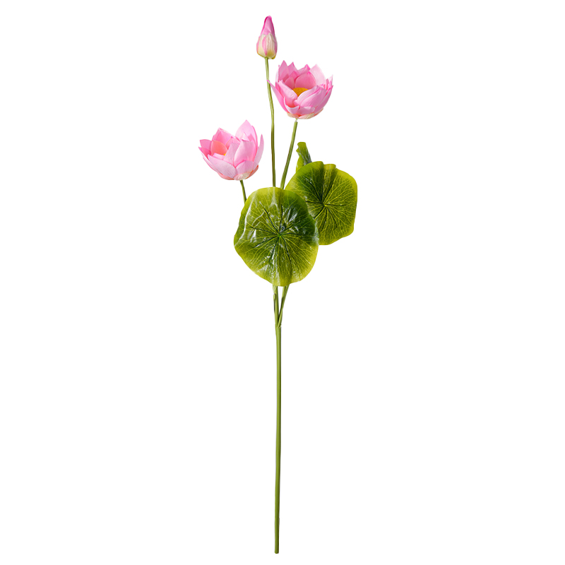 Chinese-style artificial lotus, artificial flower, silk flower, lotus, Buddha hall flower table, home decoration, plastic ornaments, living room ornaments, artificial flowers, wedding artificial plant wall, artificial flower waterfall detail image 2