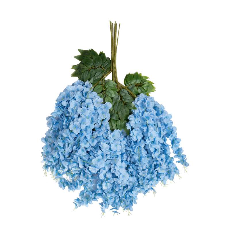 Artificial wisteria flowers, artificial flowers, violets, ceiling flower vines, indoor wedding decoration vines, plastic flower strips, vine plants, artificial plant walls, artificial flowers, waterfalls, artificial flowers, wedding detail image 4