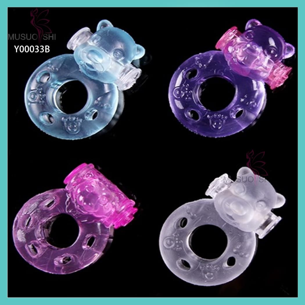 Y00033B men sex toys Pene Anillo Vibrators Juguetes Sexuales Para Hombres Vibrating Cock Penis Ring for Male Dildo Cute Animal-Shaped Baby Teether Rings - 4 Colors full figure