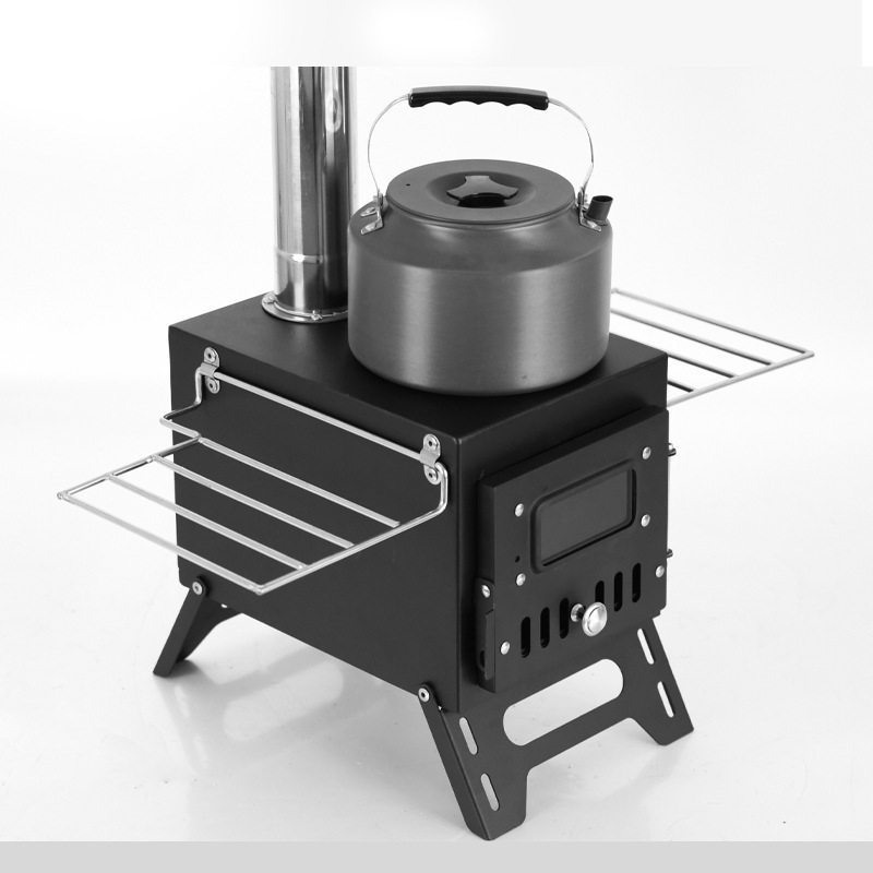 2030 New model Barbecue grill, small wood-fired stove, outdoor barbecue, wild heating tent, multi-functional smokeless folding stove Specification image