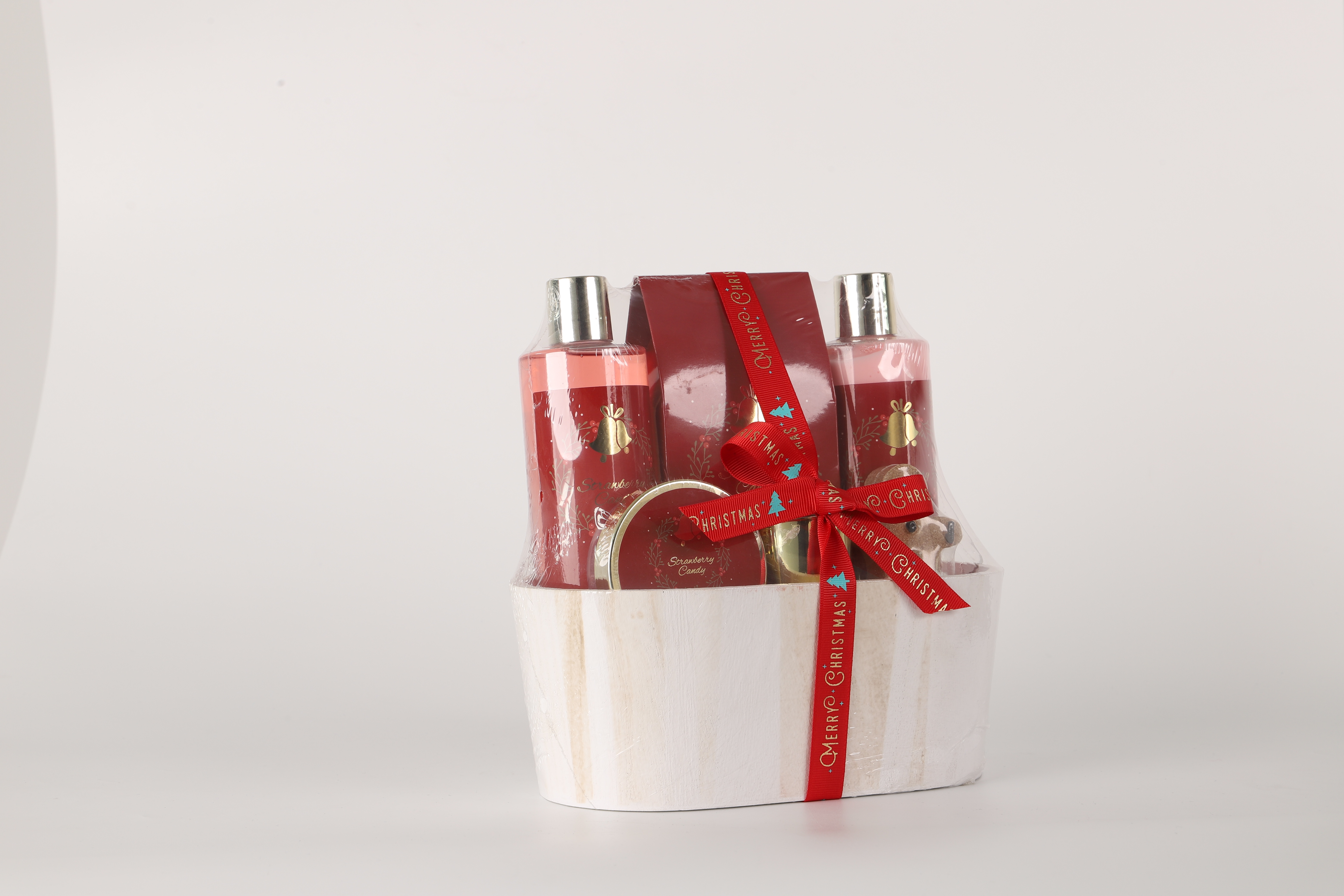 Christmas Bath Gift Set High-end bathroom gift set, optional scented body lotion, body wash, bath salt, scrub, explosive salt, scented candle combination Specification image