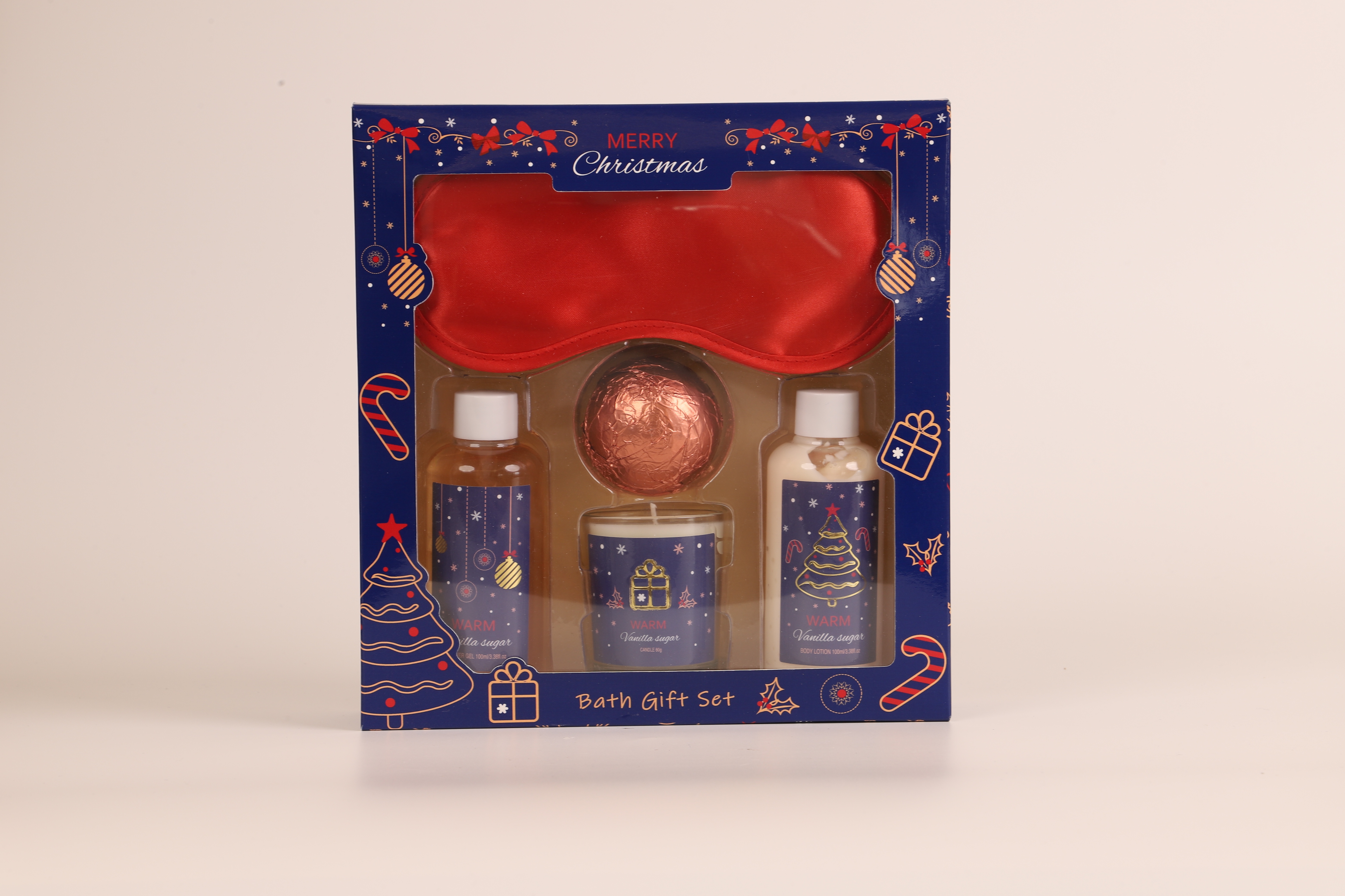 Bath Gift Set Personal Body Care Set Long-lasting Fragrance Body Wash Body Lotion Scented Candle Explosive Salt Eye Mask Great Gift for Festivals Specification image